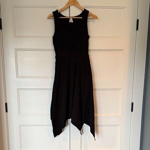 Pact Asymmetrical Black Sleeveless Dress
